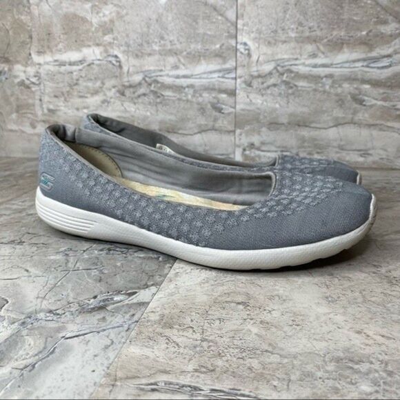 Skechers grey slip on air cooled memory foam shoes 7.5 - Picture 7 of 7